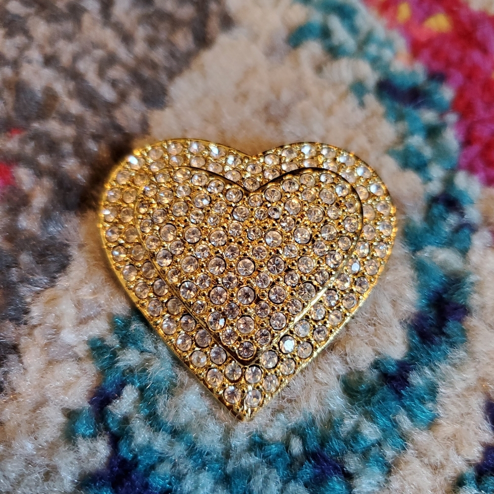 Joan Rivers Heart Brooch